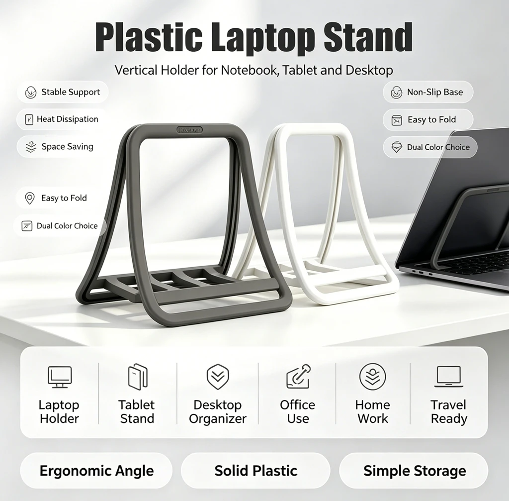 Desk Setup Mac - Support vertical pour ordinateur portable, support