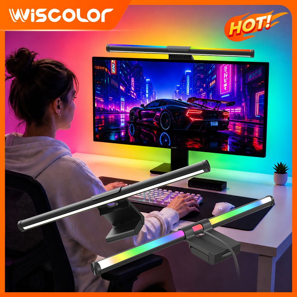 Desk Setup No Computer - Barre lumineuse Wi-Fi pour moniteur, lampe