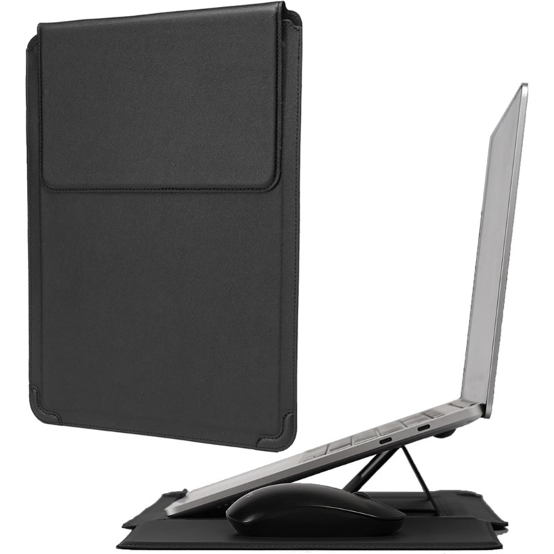 Desk Setup Mac - Étui en cuir pour ordinateur portable,