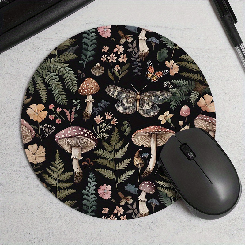 Desk Setup For Office - Tapis de souris rond en caoutchouc