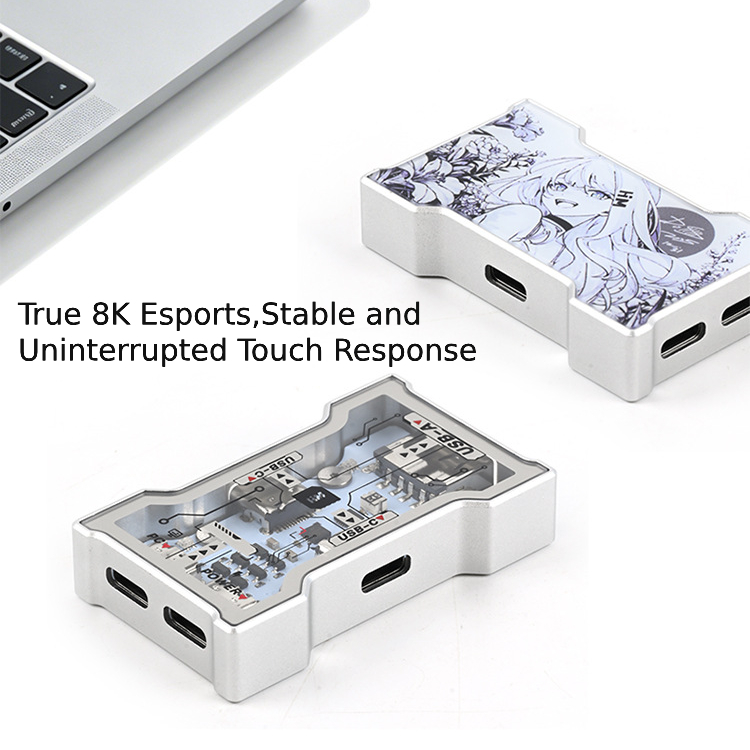 Hub USB RGB 2 entrées 3 sortie - Desk Setup Hub avis et prix