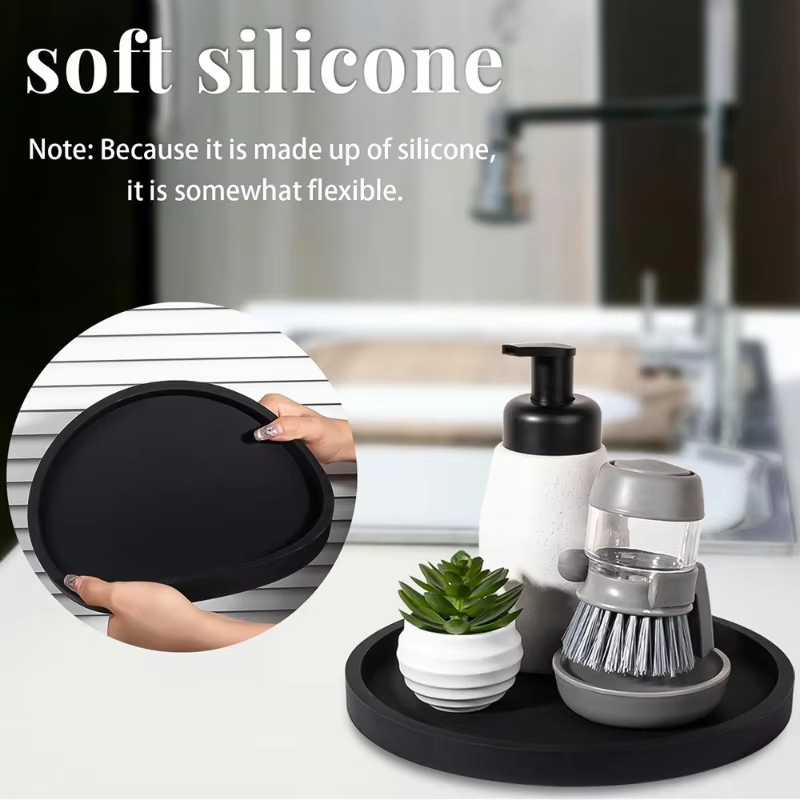 Plateau rond en silicone pour  - Desk Setup Plants avis et prix