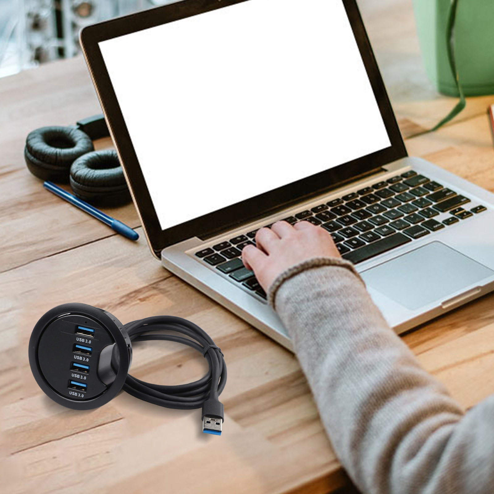 Hub USB à encastrer dans le bu - Desk Setup Hub avis et prix