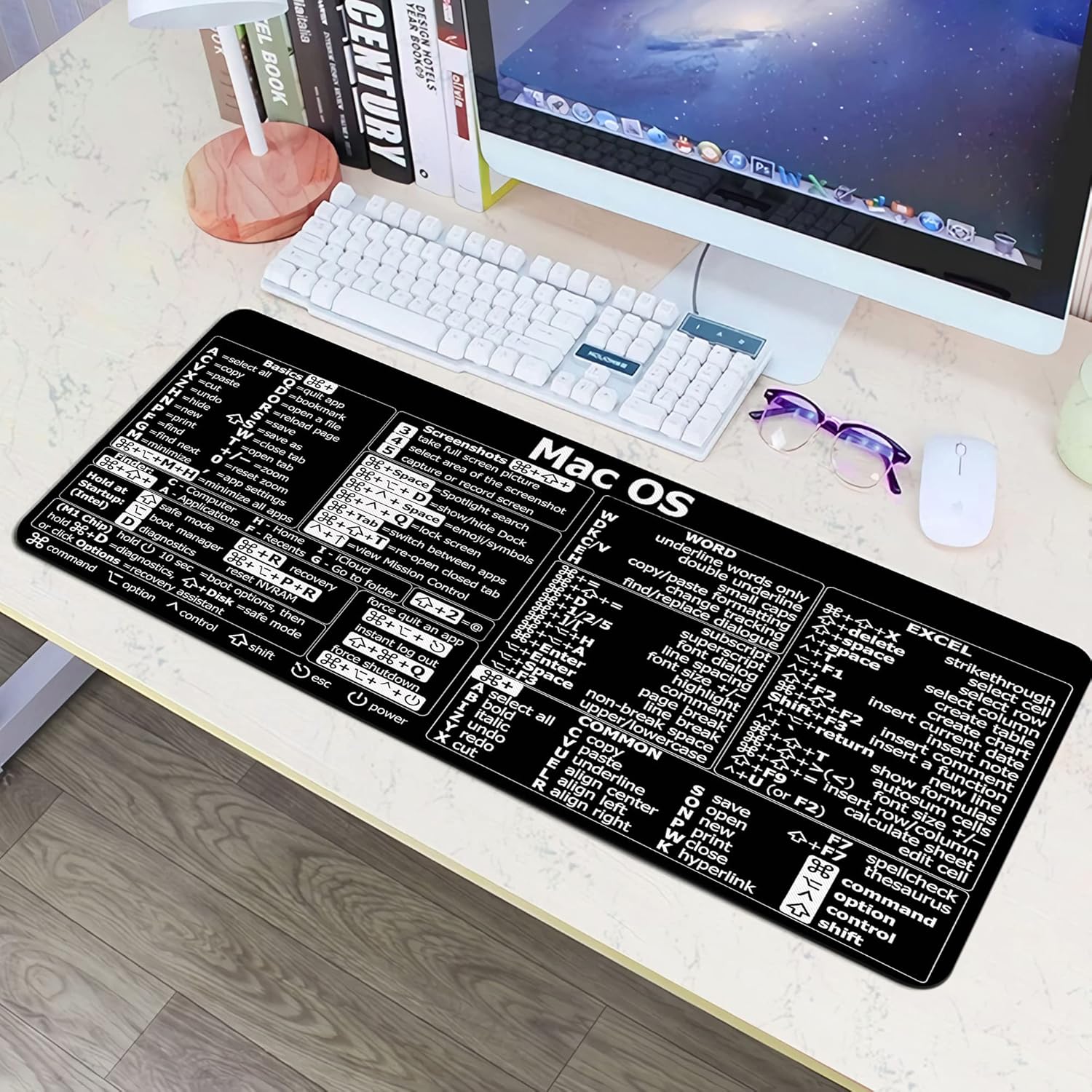 Raccourcis Mac OS, tapis de so - Desk Setup Mac avis et prix