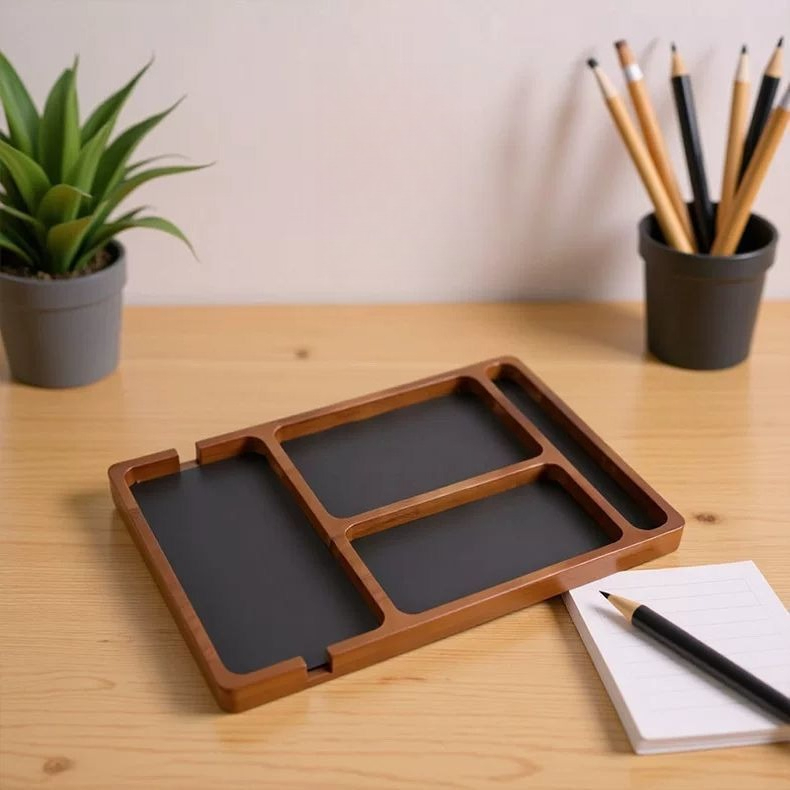 Plateau de rangement en bois m - Desk Setup Minimalist avis et prix