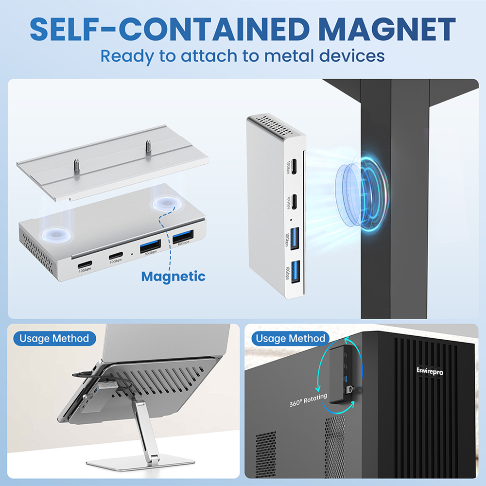 Répartiteur USB magnétique de  - Desk Setup Hub avis et prix