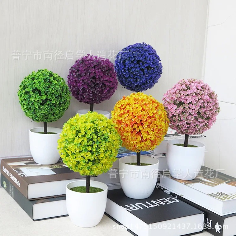 Petit arbre artificiel en pot, - Desk Setup Plants avis et prix