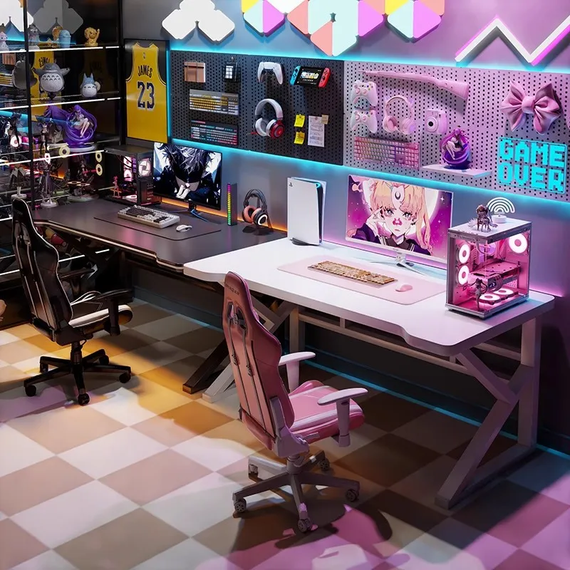 Bureau de jeu double pour e-sp - Desk Setup Bedroom avis et prix